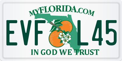 FL license plate EVFL45