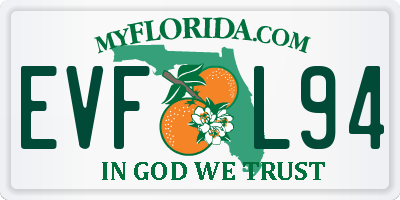 FL license plate EVFL94