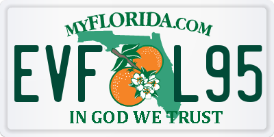 FL license plate EVFL95