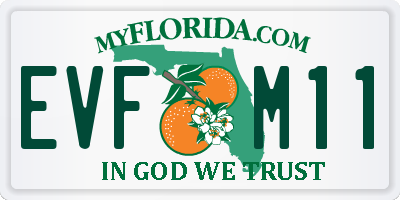 FL license plate EVFM11