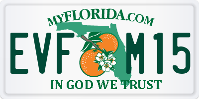FL license plate EVFM15