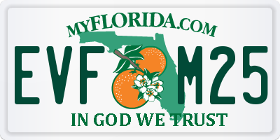 FL license plate EVFM25