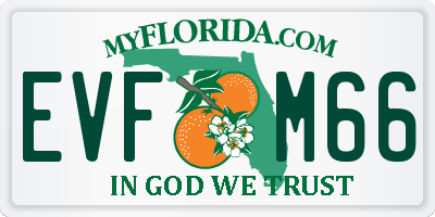 FL license plate EVFM66
