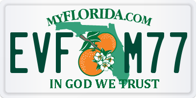 FL license plate EVFM77