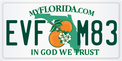 FL license plate EVFM83