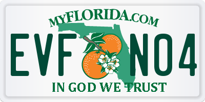 FL license plate EVFN04