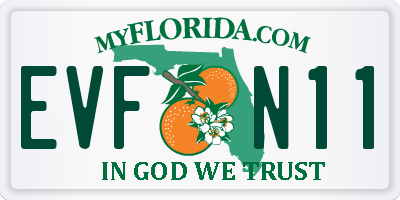 FL license plate EVFN11