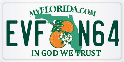 FL license plate EVFN64