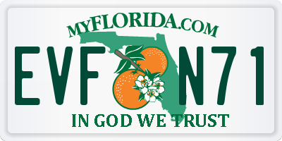 FL license plate EVFN71