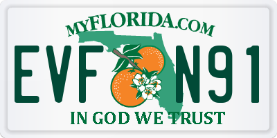 FL license plate EVFN91