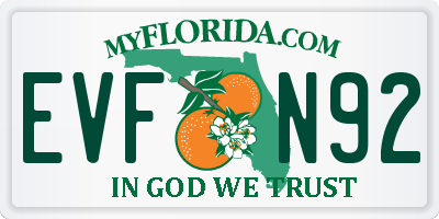 FL license plate EVFN92