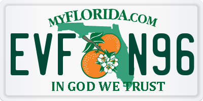 FL license plate EVFN96