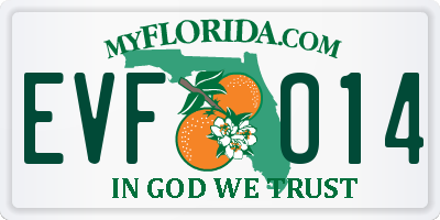 FL license plate EVFO14