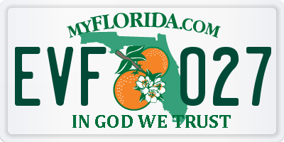FL license plate EVFO27