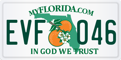 FL license plate EVFO46