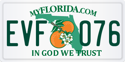 FL license plate EVFO76