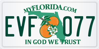 FL license plate EVFO77