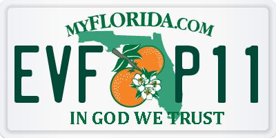 FL license plate EVFP11