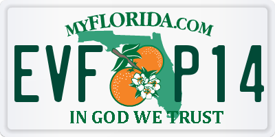 FL license plate EVFP14