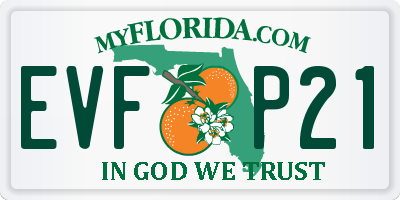 FL license plate EVFP21