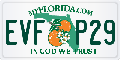 FL license plate EVFP29