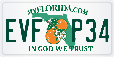 FL license plate EVFP34