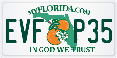 FL license plate EVFP35