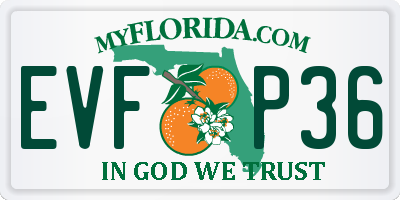 FL license plate EVFP36