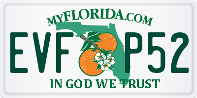 FL license plate EVFP52