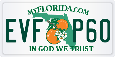FL license plate EVFP60