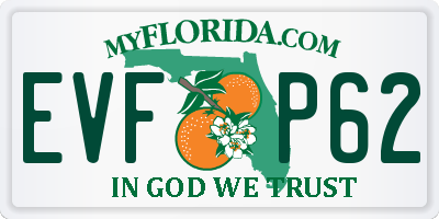 FL license plate EVFP62