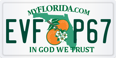 FL license plate EVFP67