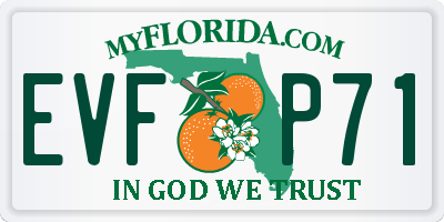 FL license plate EVFP71