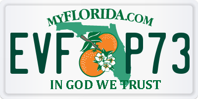 FL license plate EVFP73