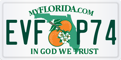 FL license plate EVFP74
