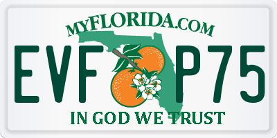 FL license plate EVFP75