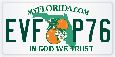 FL license plate EVFP76
