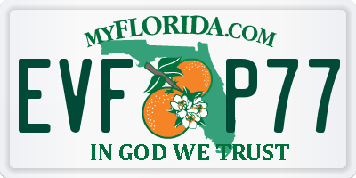 FL license plate EVFP77