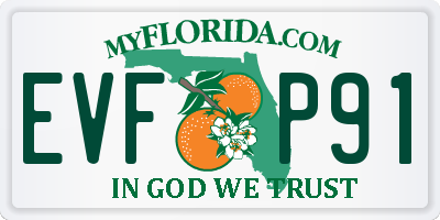 FL license plate EVFP91