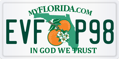 FL license plate EVFP98