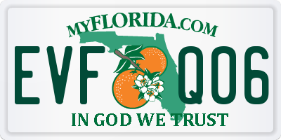 FL license plate EVFQ06