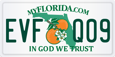FL license plate EVFQ09