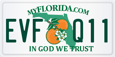 FL license plate EVFQ11