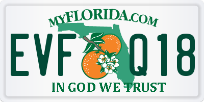 FL license plate EVFQ18