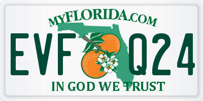 FL license plate EVFQ24