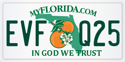 FL license plate EVFQ25