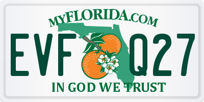FL license plate EVFQ27
