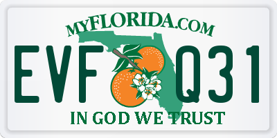 FL license plate EVFQ31