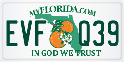 FL license plate EVFQ39