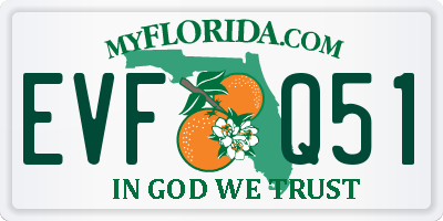 FL license plate EVFQ51